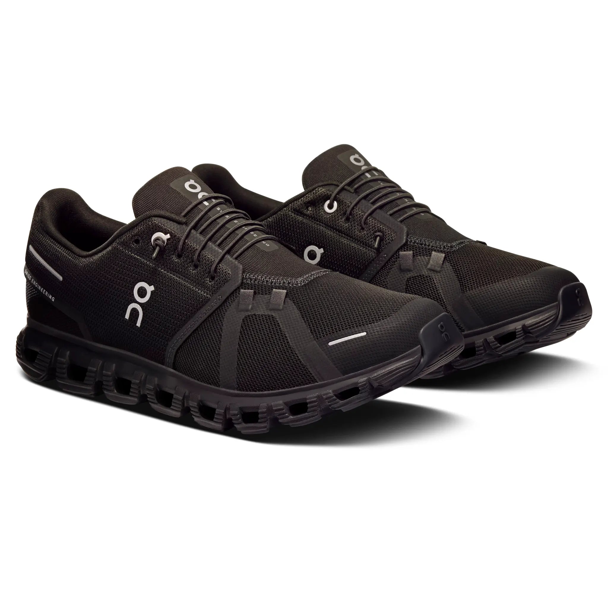 Front Side View of On Running Cloud 6 All Black Shoes 3MF10071043